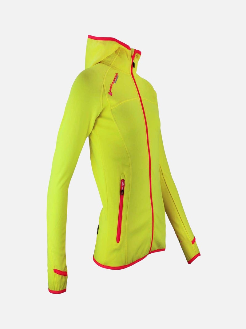 Blouson polarshell   ACAMPUS - PEAK MOUNTAIN Jaune - Kiabi
