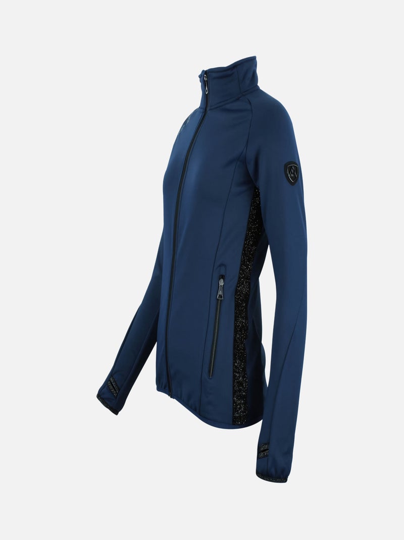 Blouson polarshell   ACLIMA - PEAK MOUNTAIN Bleu marine - Kiabi