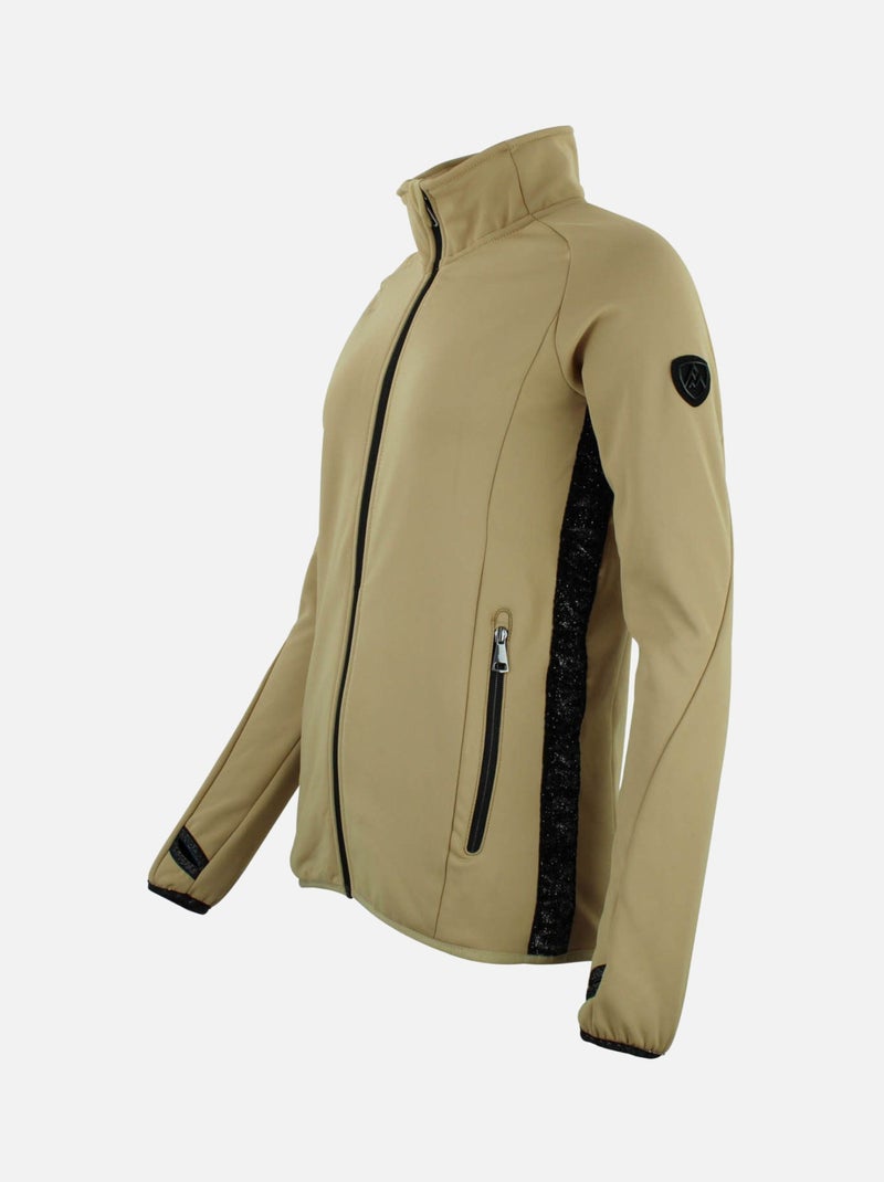 Blouson polarshell   ACLIMA - PEAK MOUNTAIN Doré/or - Kiabi