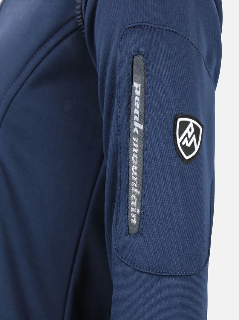 Blouson polarshell   AMARO - PEAK MOUNTAIN Bleu marine - Kiabi