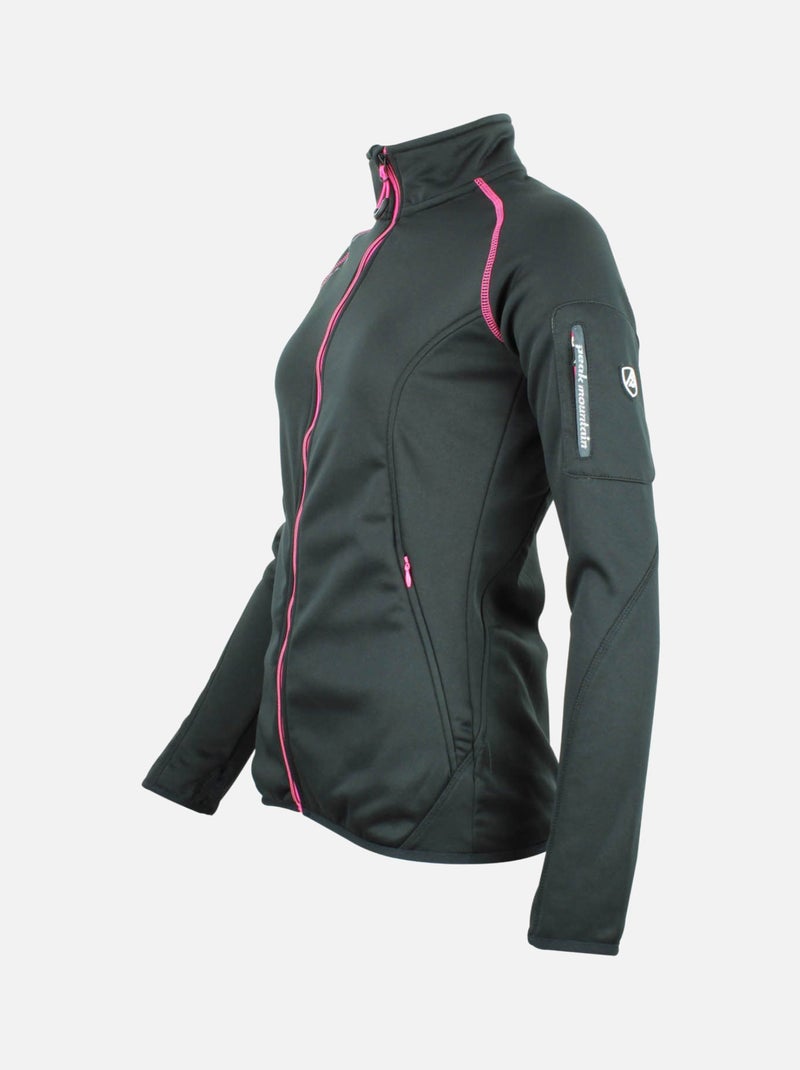 Blouson polarshell   AMARO - PEAK MOUNTAIN Noir Noir - Kiabi