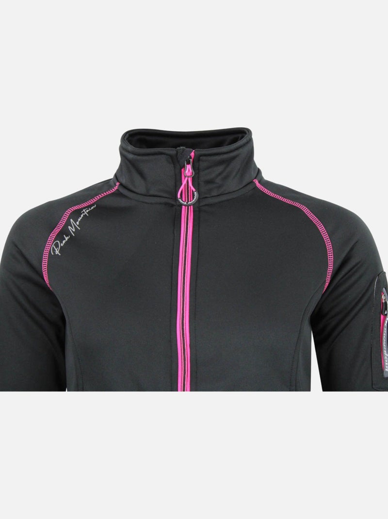 Blouson polarshell   AMARO - PEAK MOUNTAIN Noir Noir - Kiabi