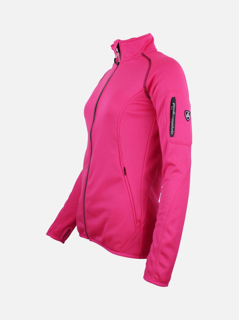 Blouson polarshell   AMARO - PEAK MOUNTAIN Rose fushia - Kiabi