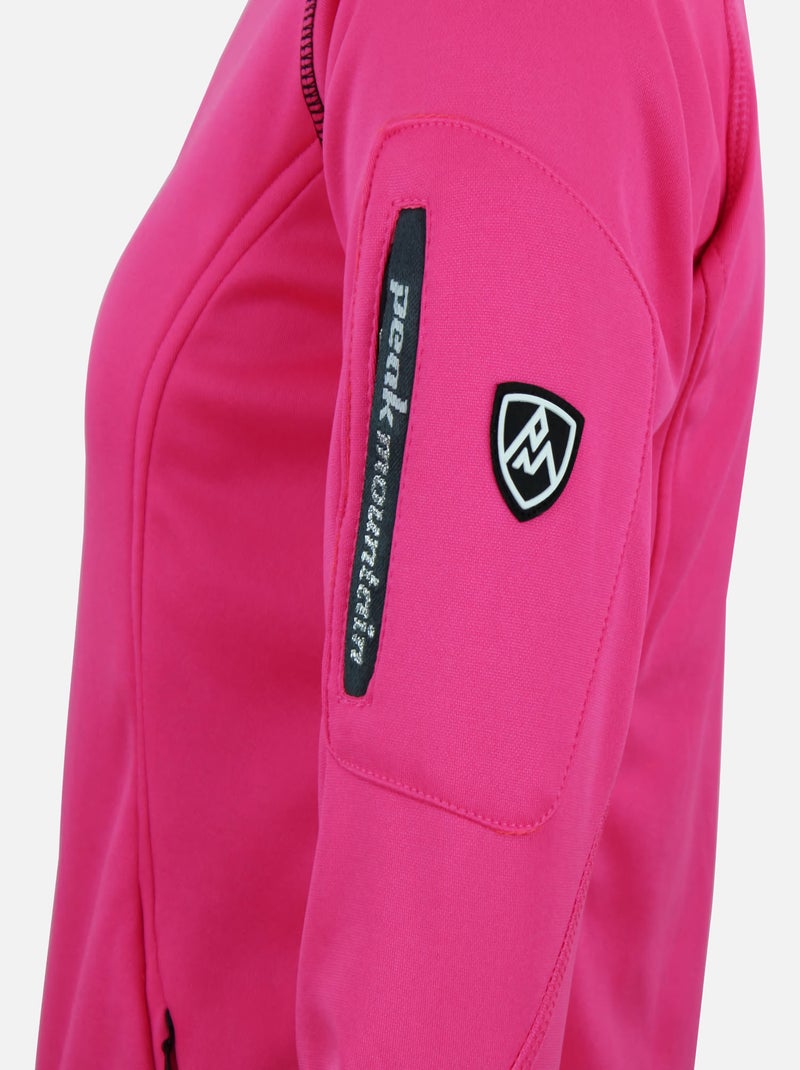 Blouson polarshell   AMARO - PEAK MOUNTAIN Rose fushia - Kiabi
