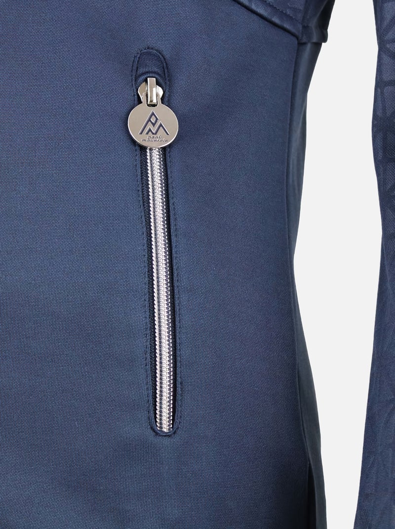 Blouson polarshell   AMON - PEAK MOUNTAIN Bleu marine - Kiabi
