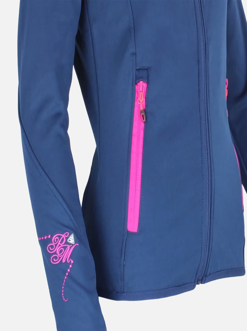 Blouson polarshell   AYNUR - PEAK MOUNTAIN Bleu marine - Kiabi