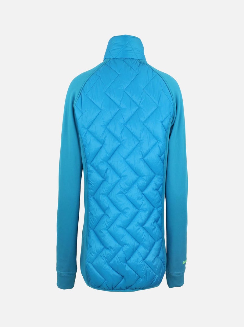 Blouson polarshell bimatière   ACER - PEAK MOUNTAIN Bleu turquoise - Kiabi