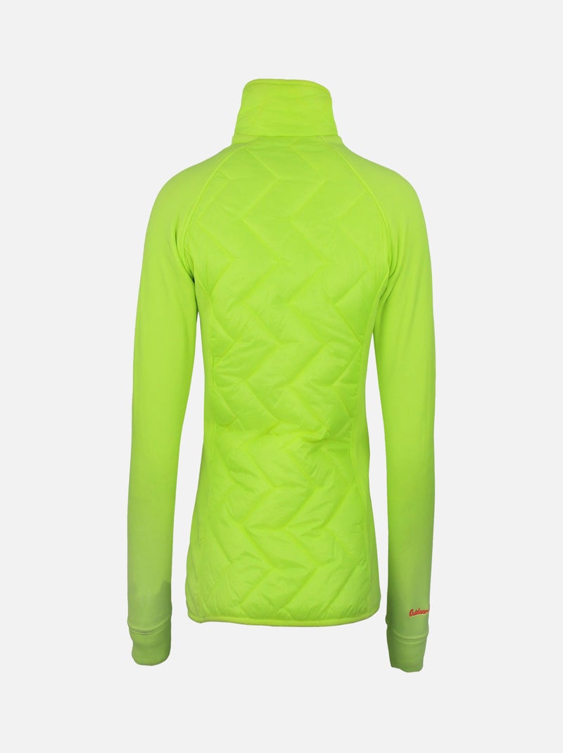 Blouson polarshell bimatière   ACER - PEAK MOUNTAIN Jaune - Kiabi