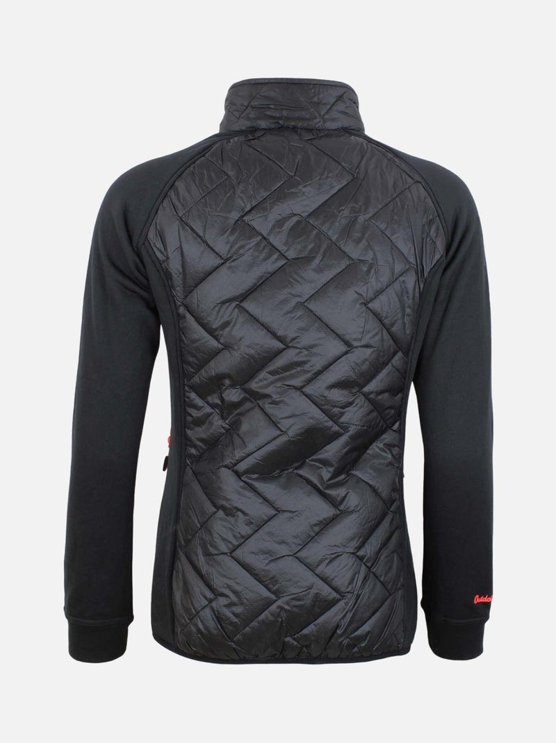 Blouson polarshell bimatière   ACER - PEAK MOUNTAIN Noir Noir - Kiabi