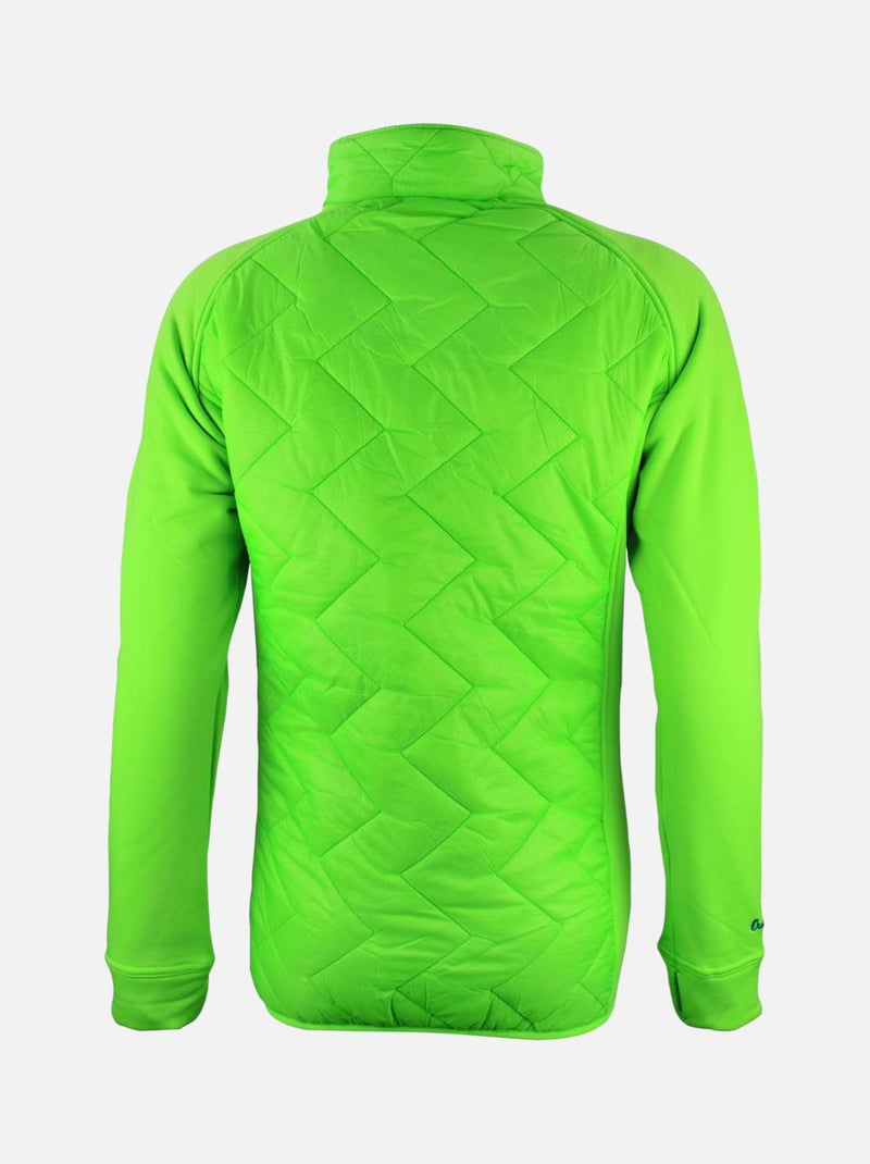 Blouson polarshell bimatière   ACER - PEAK MOUNTAIN Vert anis - Kiabi