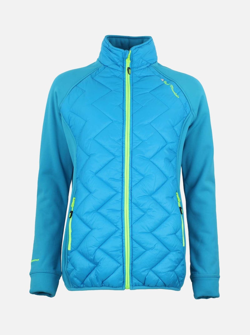 Blouson polarshell bimatière femme ACER Bleu turquoise - Kiabi