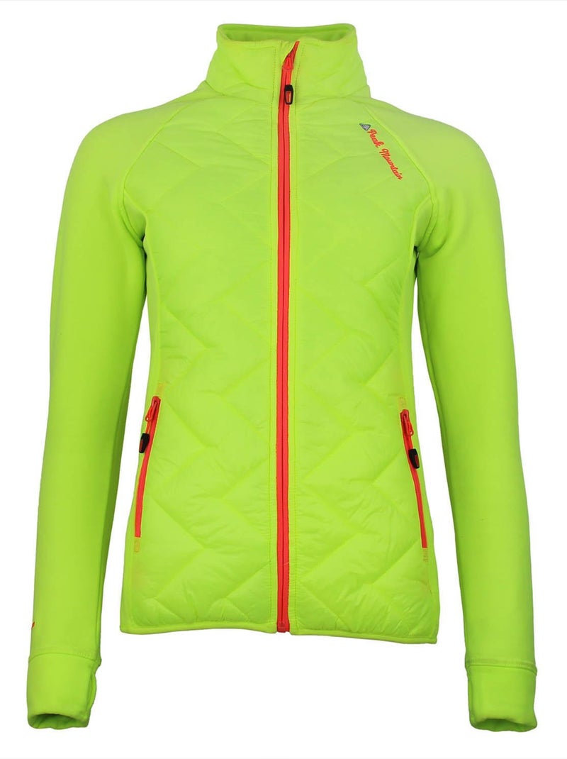 Blouson polarshell bimatière femme ACER Jaune - Kiabi