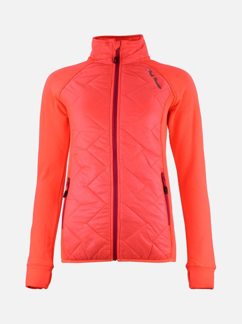 Blouson polarshell bimatière femme ACER Orange corail - Kiabi
