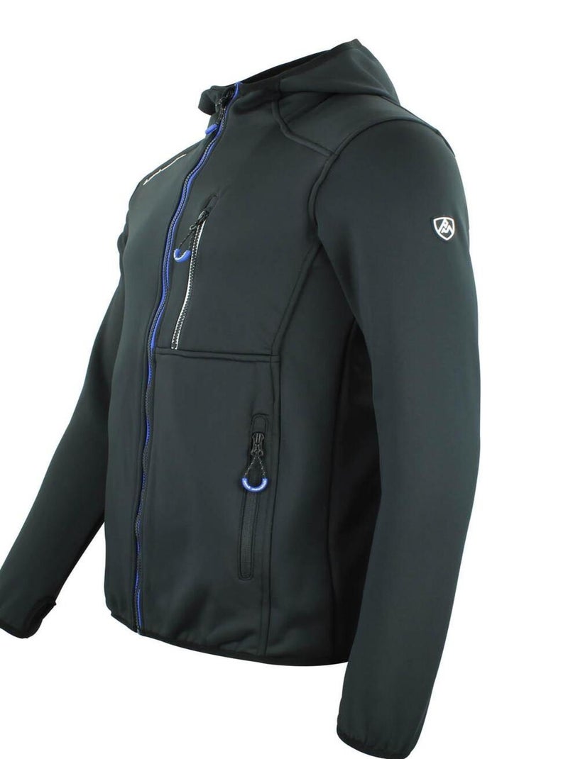 Blouson polarshell   CAMPO - PEAK MOUNTAIN Noir Bleu - Kiabi