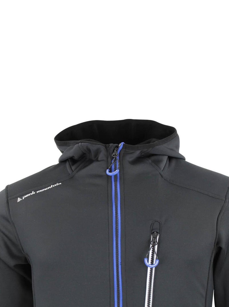 Blouson polarshell   CAMPO - PEAK MOUNTAIN Noir Bleu - Kiabi
