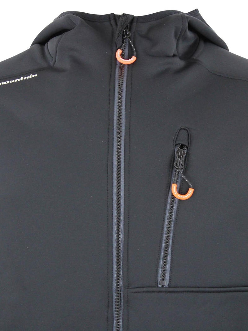 Blouson polarshell   CAMPO - PEAK MOUNTAIN Noir Orange - Kiabi