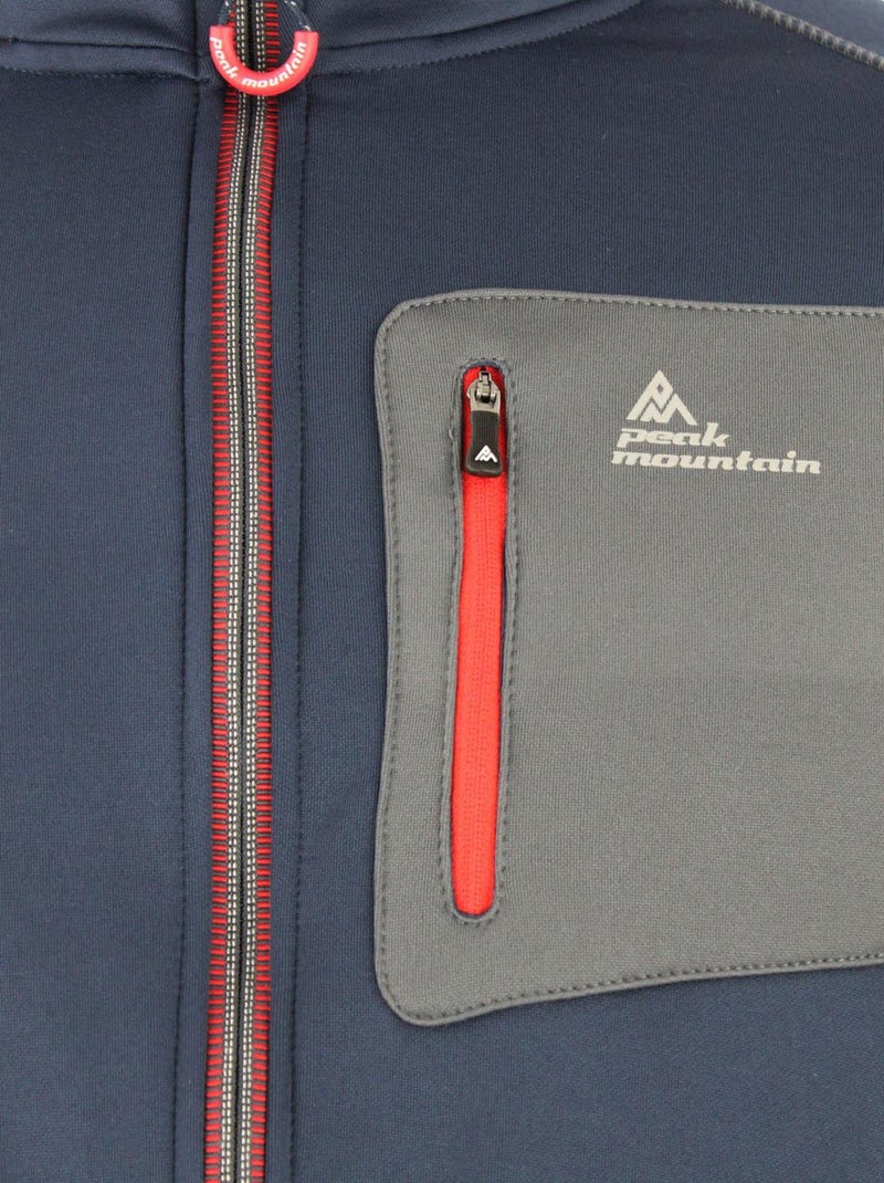 Blouson polarshell   CEMARO - PEAK MOUNTAIN Bleu marine - Kiabi