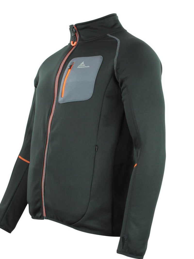 Blouson polarshell   CEMARO - PEAK MOUNTAIN Noir Noir - Kiabi