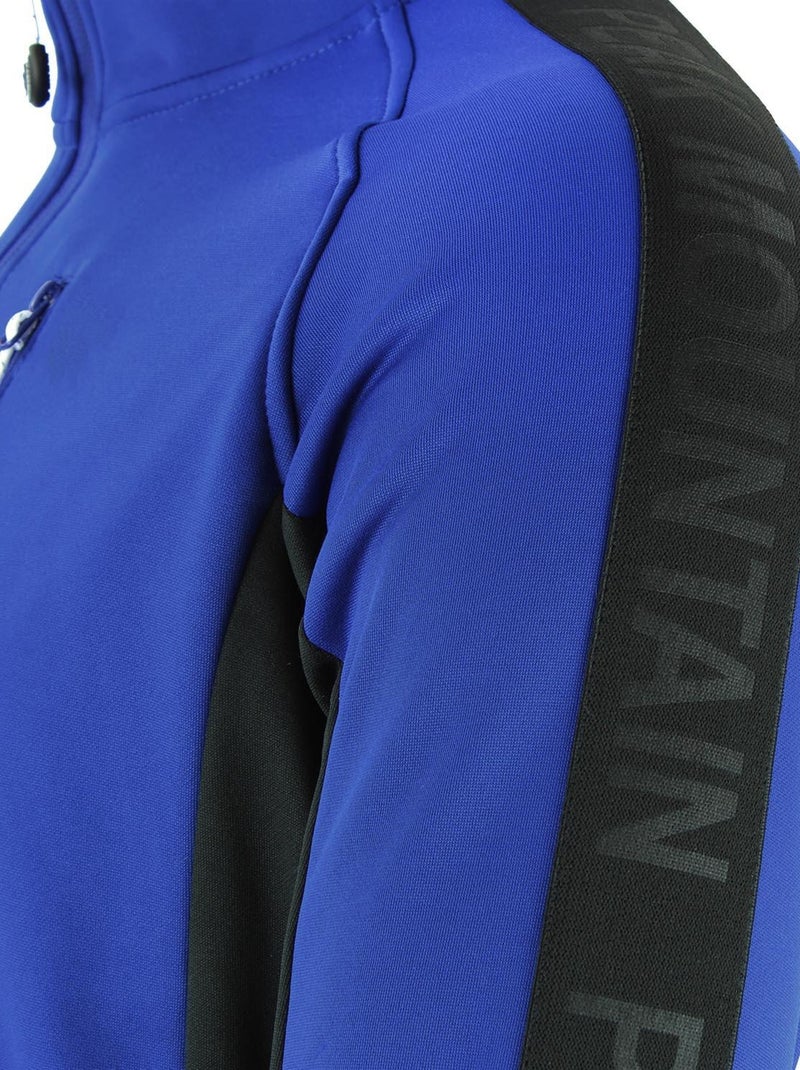 Blouson polarshell   CEMON - PEAK MOUNTAIN Bleu Noir - Kiabi