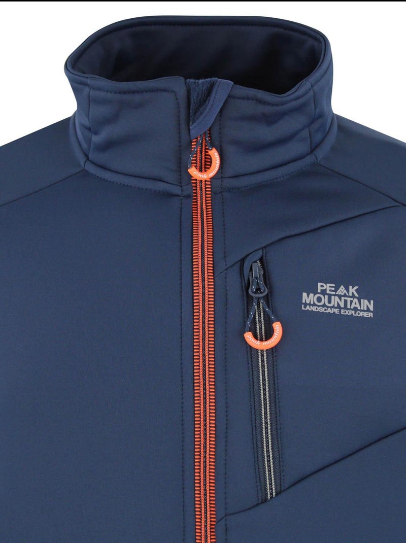 Blouson polarshell   CLIMO - PEAK MOUNTAIN Bleu marine - Kiabi