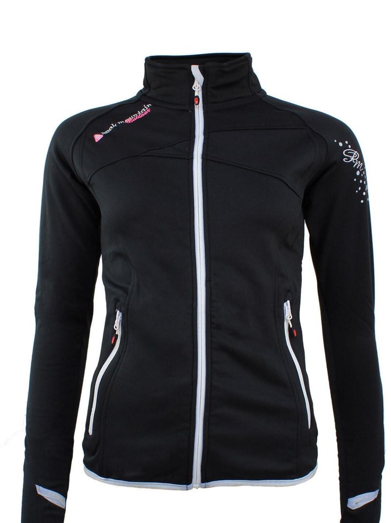 Blouson polarshell femme ACLIMATE Noir Blanc - Kiabi