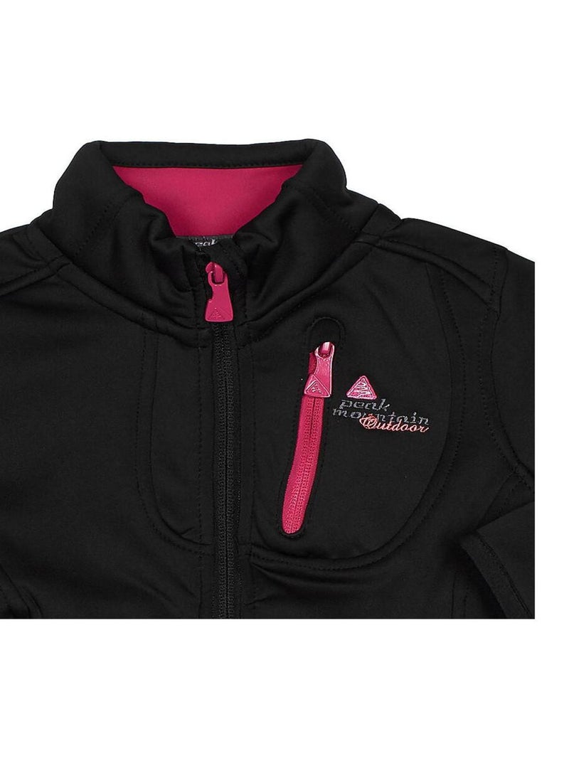 Blouson polarshell fille FAYNUR - PEAK MOUNTAIN Noir Noir - Kiabi