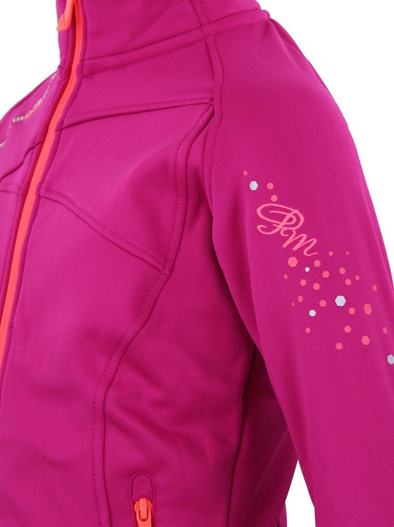 Blouson polarshell fille GACLIMATE - PEAK MOUNTAIN Rose fushia - Kiabi