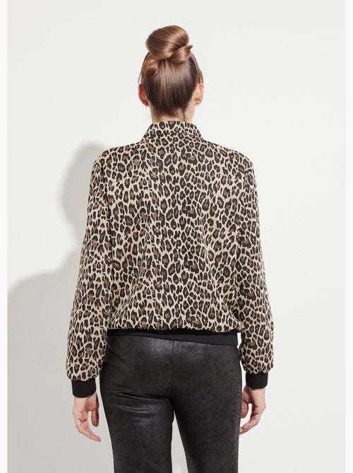 Blouson pressionné imprimé peau de bête esprit bomber - Afibel - Kiabi