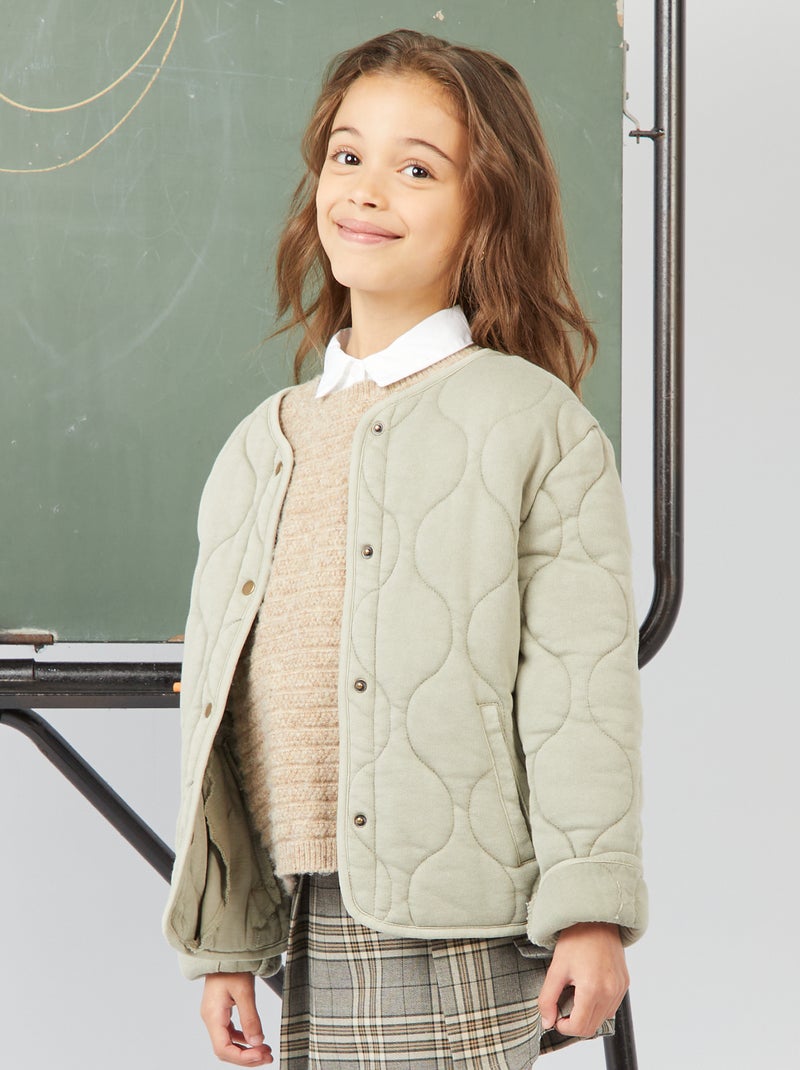 Blouson quilté GRIS - Kiabi