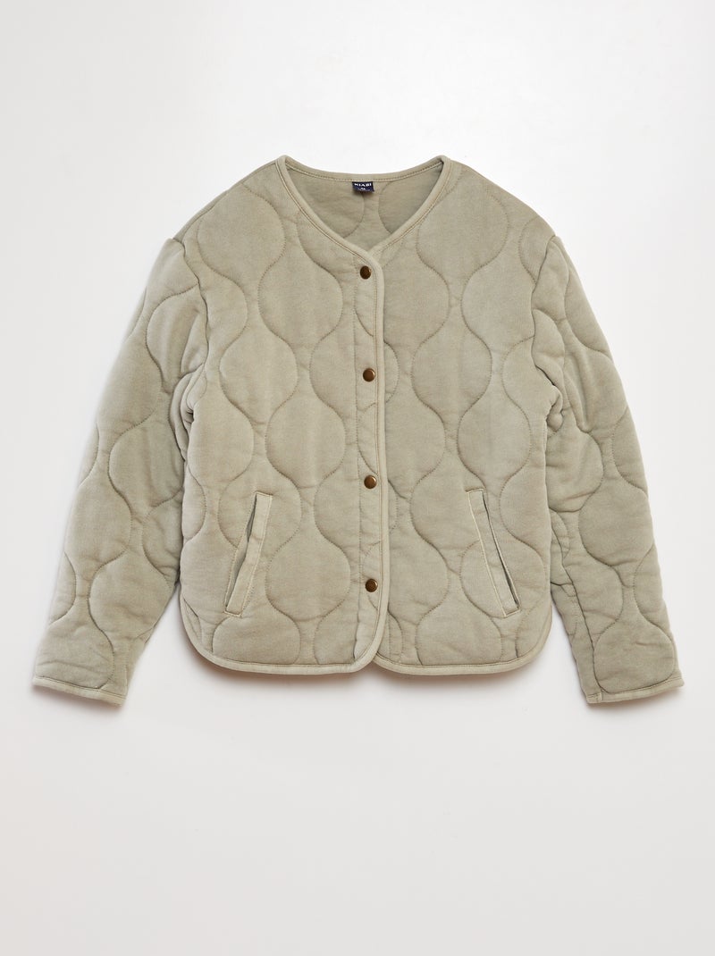 Blouson quilté GRIS - Kiabi