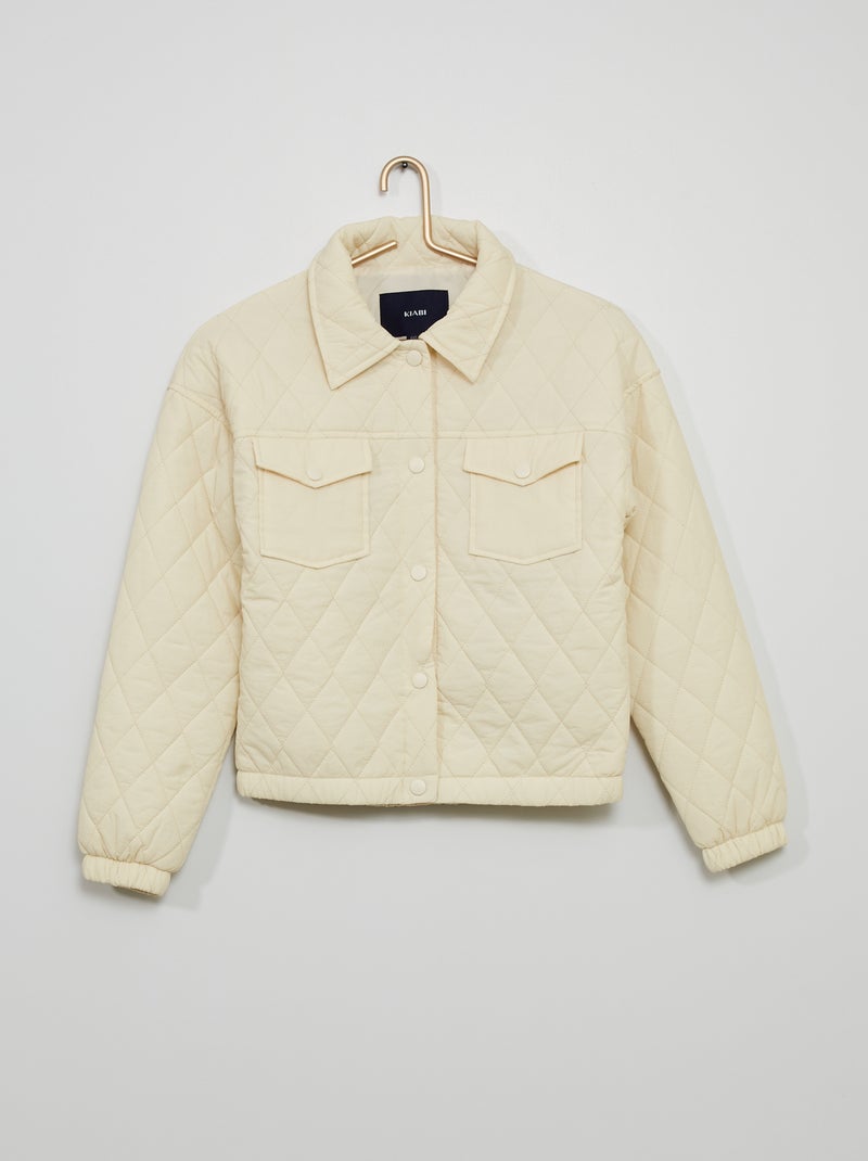 Blouson quilted blanc - Kiabi