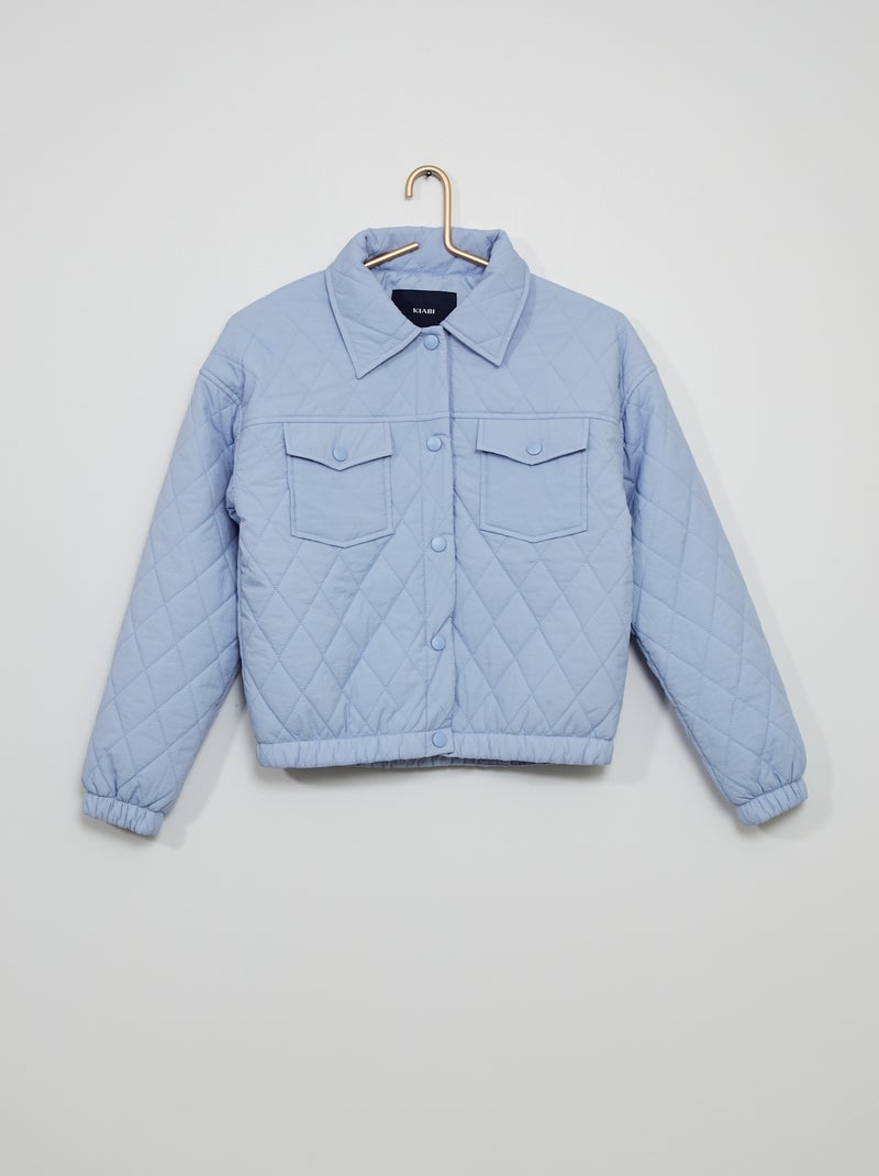 Blouson quilted bleu - Kiabi