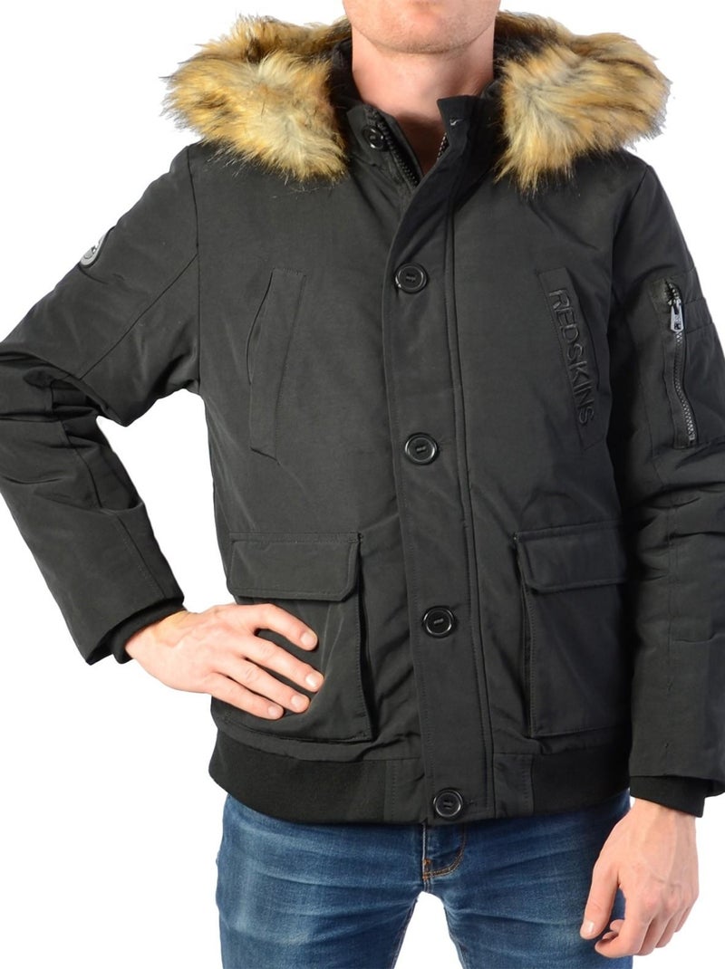 Blouson Redskins Junior Imitation Fourure Los Angeles Noir - Kiabi