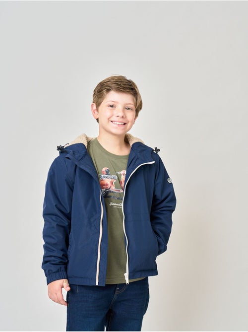 Blouson regular garçon doublé en sherpa 'deeluxe' - Kiabi