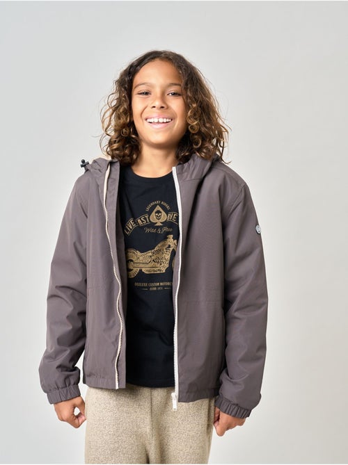 Blouson regular garçon doublé en sherpa 'deeluxe' - Kiabi