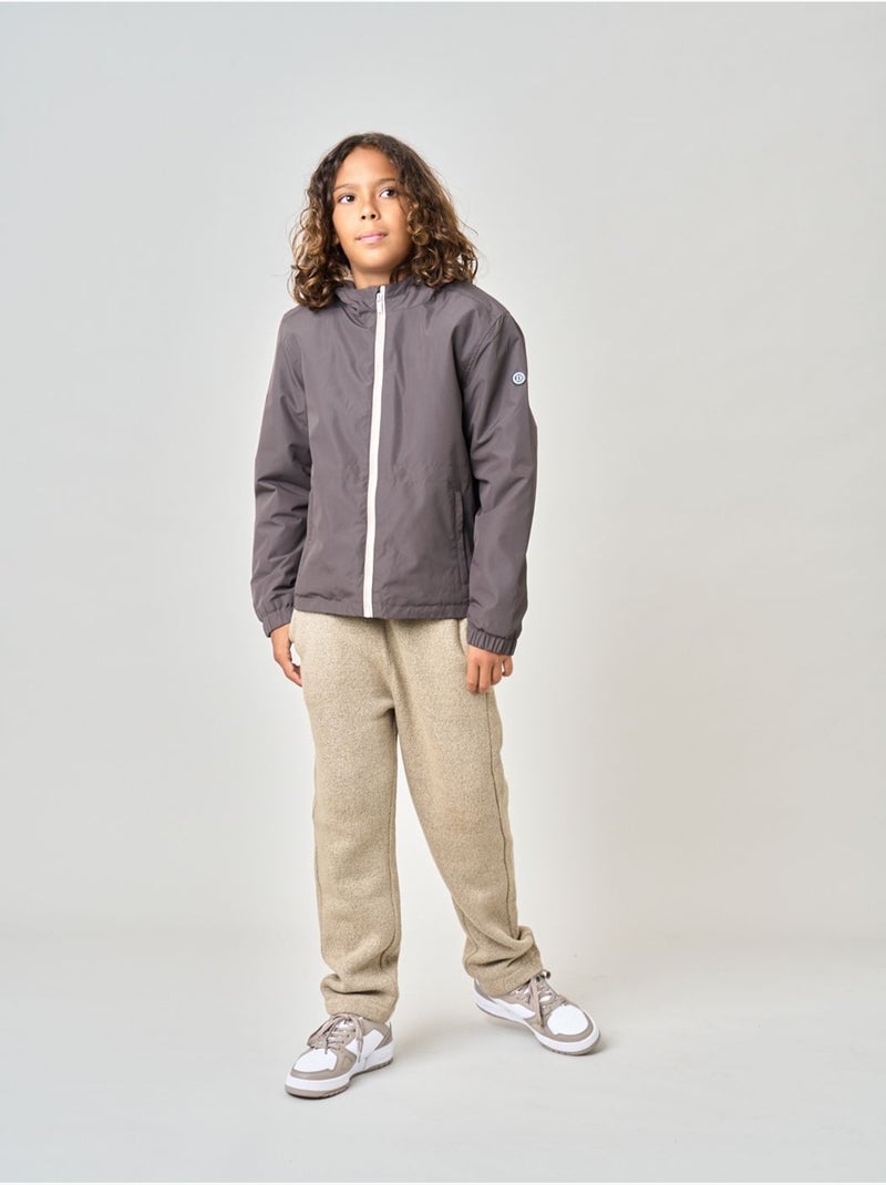 Blouson regular garçon doublé en sherpa 'deeluxe' Marron cappuccino - Kiabi