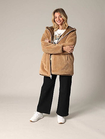 Blouson réversible à capuche, effet métallisé ou imitation fourrure
'Deeluxe'