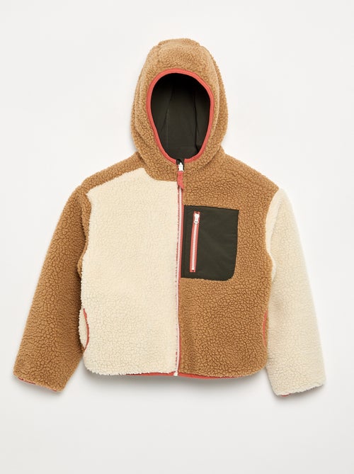 Blouson réversible avec un côté effet moutonné - Kiabi Blouson réversible avec un côté effet moutonné - Kiabi