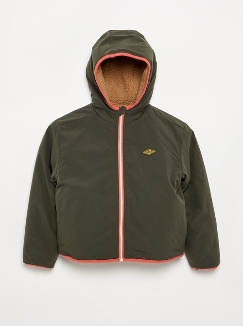 Blouson réversible avec un côté effet moutonné - Kiabi Blouson réversible avec un côté effet moutonné - Kiabi