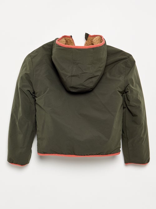 Blouson réversible avec un côté effet moutonné - Kiabi Blouson réversible avec un côté effet moutonné - Kiabi