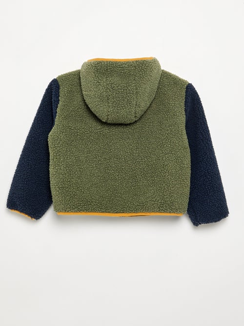 Blouson réversible avec un côté effet moutonné - Kiabi Blouson réversible avec un côté effet moutonné - Kiabi