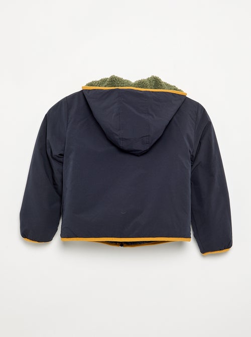 Blouson réversible avec un côté effet moutonné - Kiabi Blouson réversible avec un côté effet moutonné - Kiabi