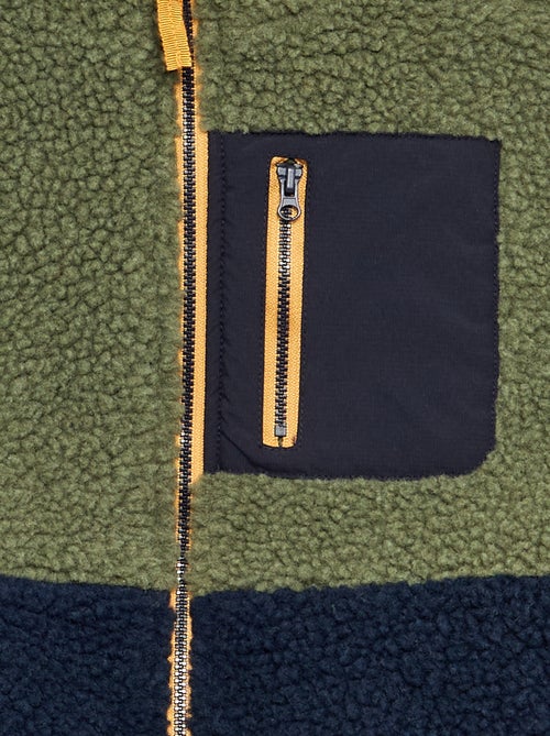 Blouson réversible avec un côté effet moutonné - Kiabi Blouson réversible avec un côté effet moutonné - Kiabi