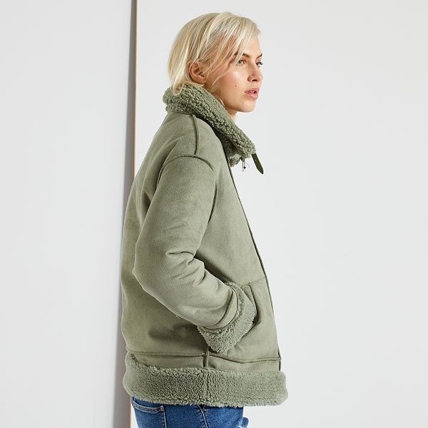 Blouson réversible Femme vert Kiabi 25,00€ Blouson réversible Femme vert Kiabi 25,00€