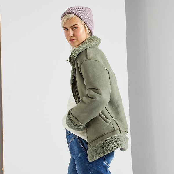 Blouson réversible Femme vert Kiabi 25,00€ Blouson réversible Femme vert Kiabi 25,00€
