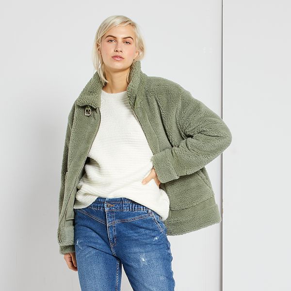 Blouson réversible Femme vert Kiabi 25,00€ Blouson réversible Femme vert Kiabi 25,00€