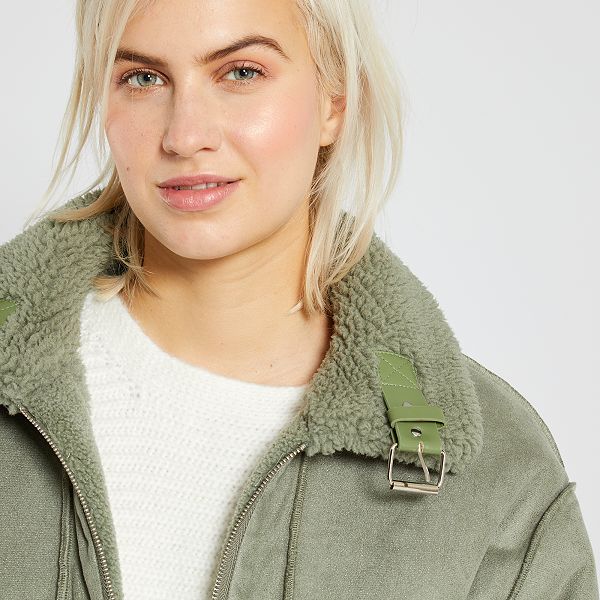 Blouson réversible Femme vert Kiabi 25,00€ Blouson réversible Femme vert Kiabi 25,00€
