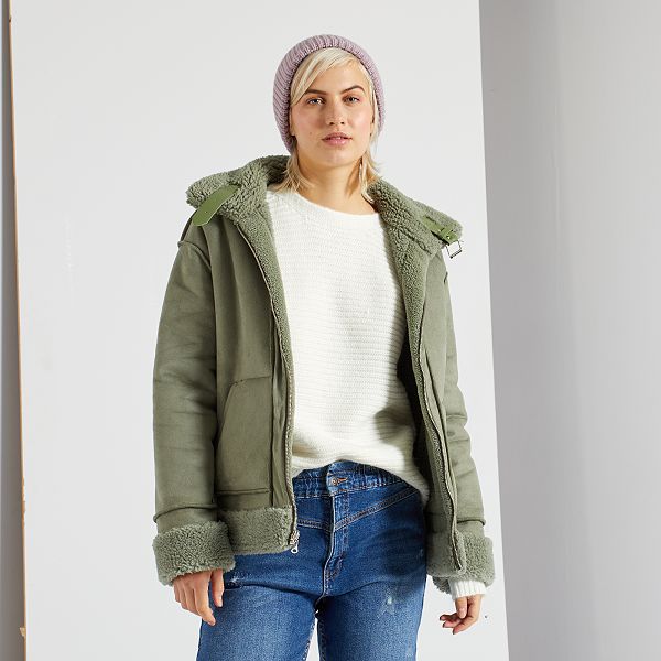 Blouson réversible Femme vert Kiabi 25,00€ Blouson réversible Femme vert Kiabi 25,00€