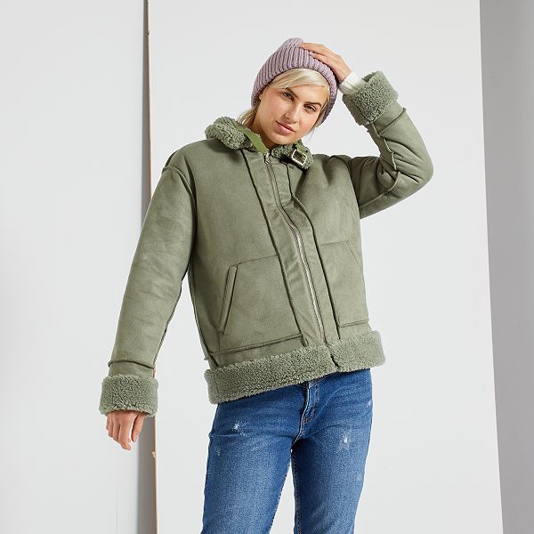 Blouson réversible Femme vert Kiabi 25,00€ Blouson réversible Femme vert Kiabi 25,00€