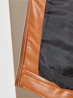 Blouson sans col en simili - Kiabi